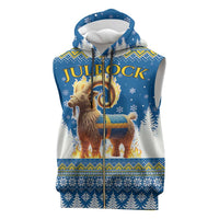 Sweden Christmas Sleeveless Zip Hoodie Julbock Yule Goat LT19