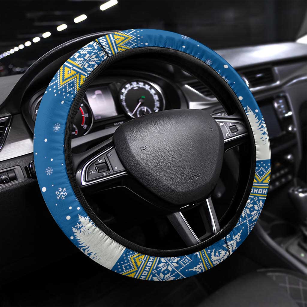 Sweden Christmas Steering Wheel Cover Julbock  Yule Goat - Wonder Print Shop