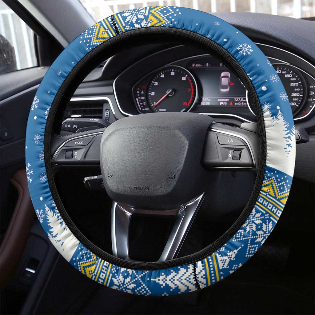 Sweden Christmas Steering Wheel Cover Julbock  Yule Goat - Wonder Print Shop