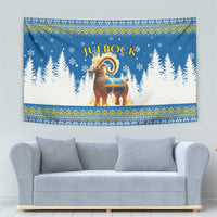 Sweden Christmas Tapestry Julbock  Yule Goat - Wonder Print Shop