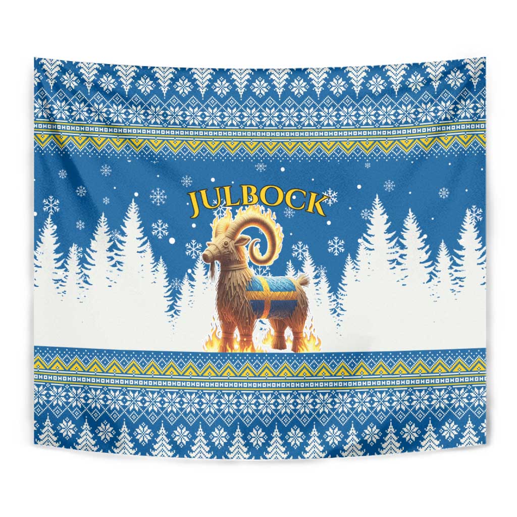 Sweden Christmas Tapestry Julbock  Yule Goat - Wonder Print Shop
