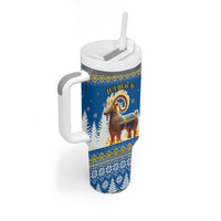 Sweden Christmas Tumbler With Handle Julbock  Yule Goat - Wonder Print Shop