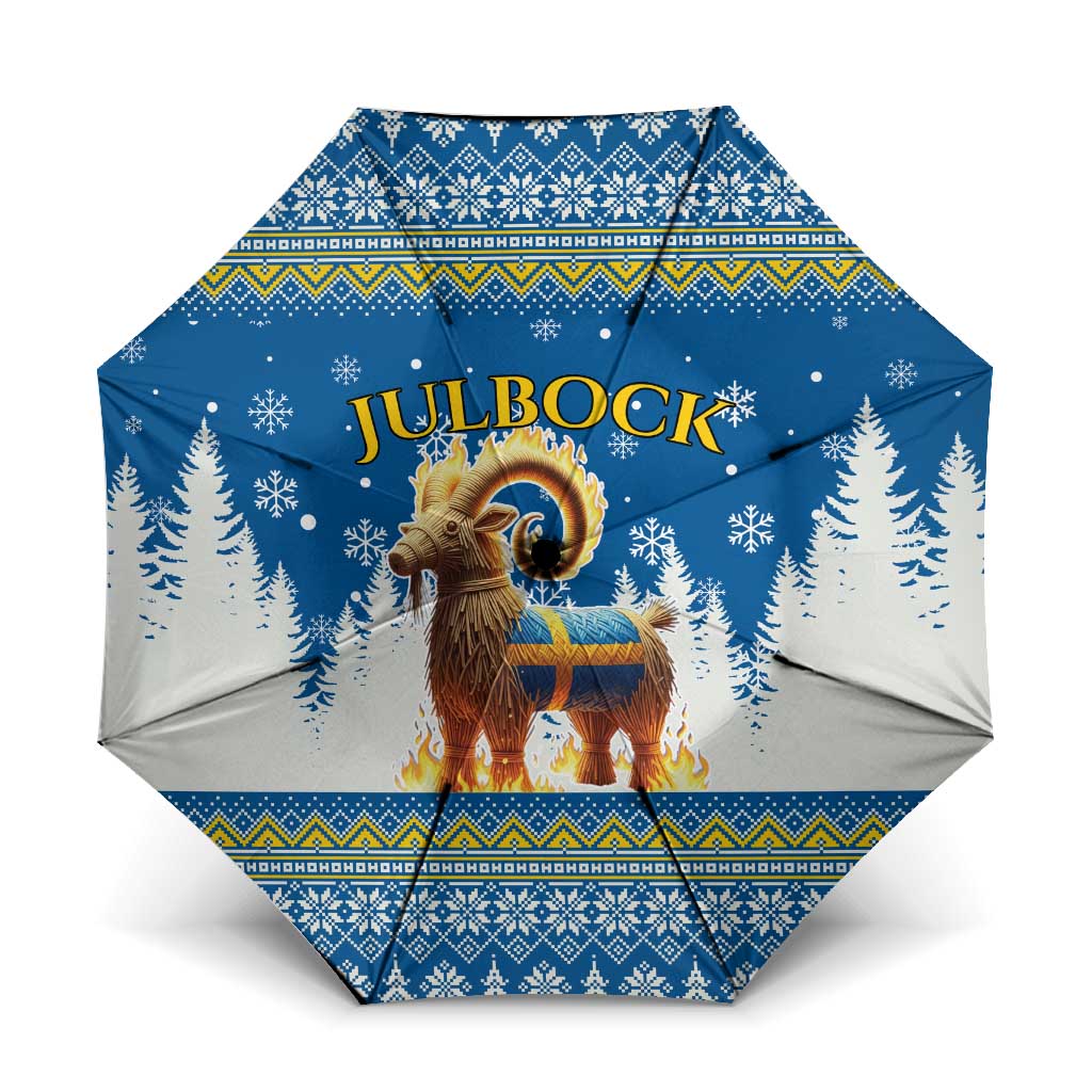 Sweden Christmas Umbrella Julbock  Yule Goat - Wonder Print Shop