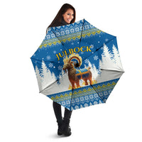 Sweden Christmas Umbrella Julbock  Yule Goat - Wonder Print Shop