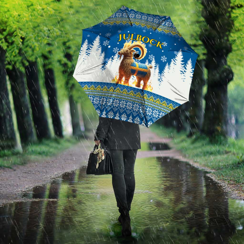 Sweden Christmas Umbrella Julbock  Yule Goat - Wonder Print Shop