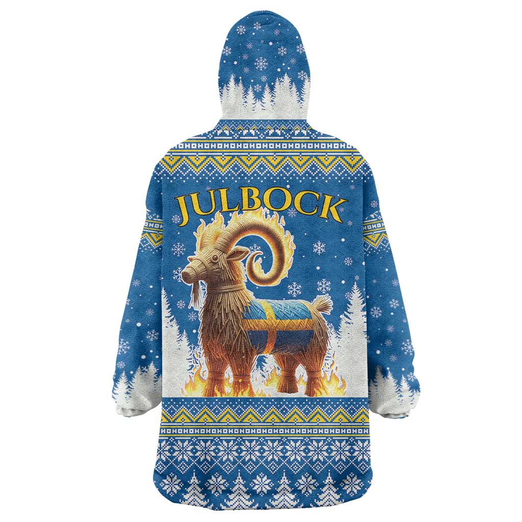 Sweden Christmas Wearable Blanket Hoodie Julbock Yule Goat LT19