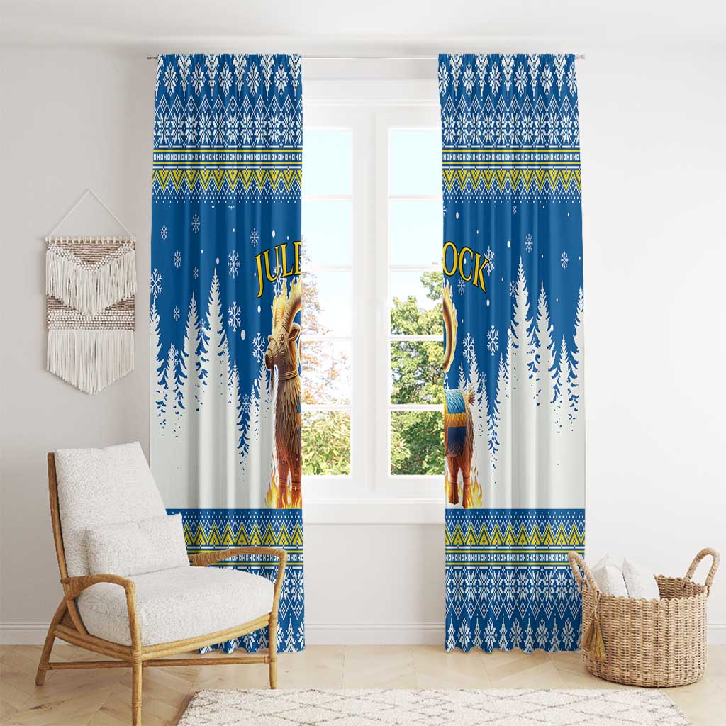 Sweden Christmas Window Curtain Julbock  Yule Goat - Wonder Print Shop