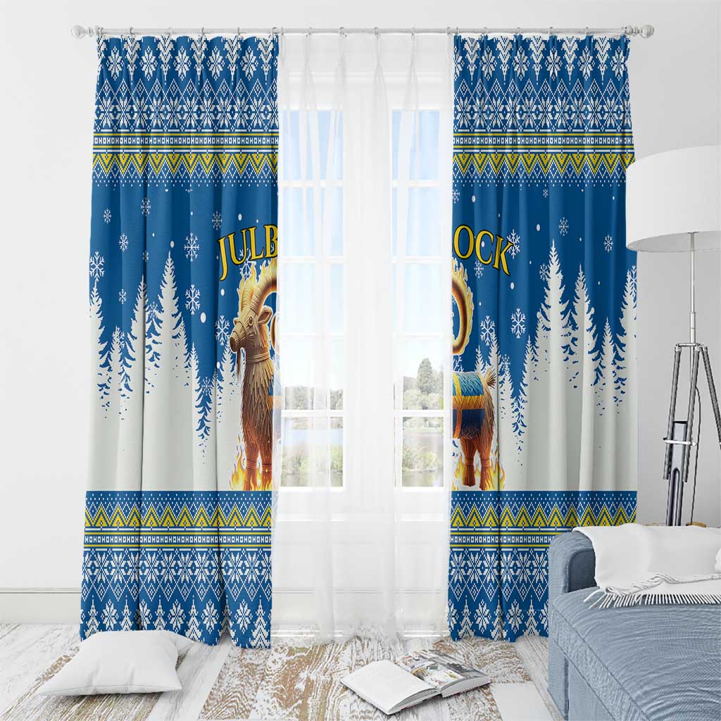 Sweden Christmas Window Curtain Julbock  Yule Goat - Wonder Print Shop