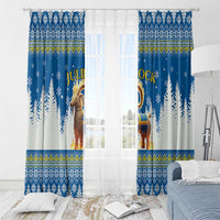 Sweden Christmas Window Curtain Julbock  Yule Goat - Wonder Print Shop