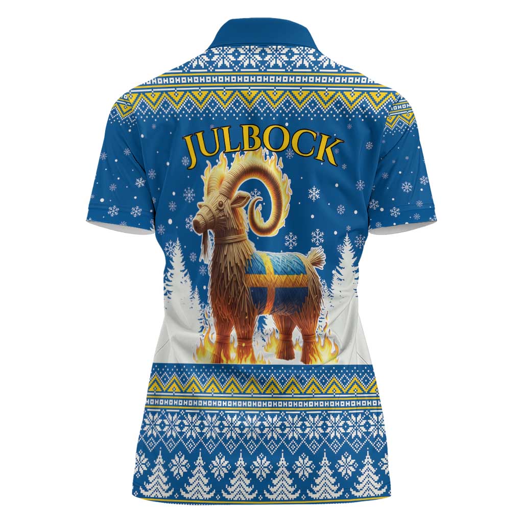Sweden Christmas Women Polo Shirt Julbock Yule Goat LT19