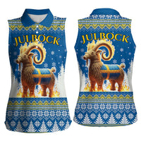 Sweden Christmas Women Sleeveless Polo Shirt Julbock Yule Goat LT19