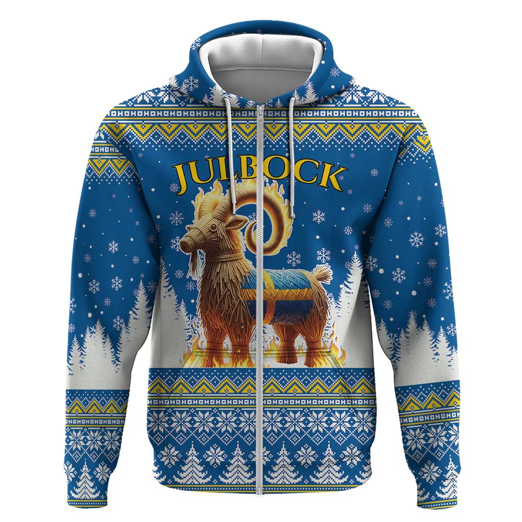 Sweden Christmas Zip Hoodie Julbock Yule Goat LT19