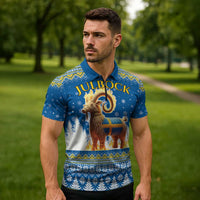 Sweden Christmas Zipper Polo Shirt Julbock Yule Goat LT19