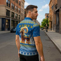 Sweden Christmas Zipper Polo Shirt Julbock Yule Goat LT19