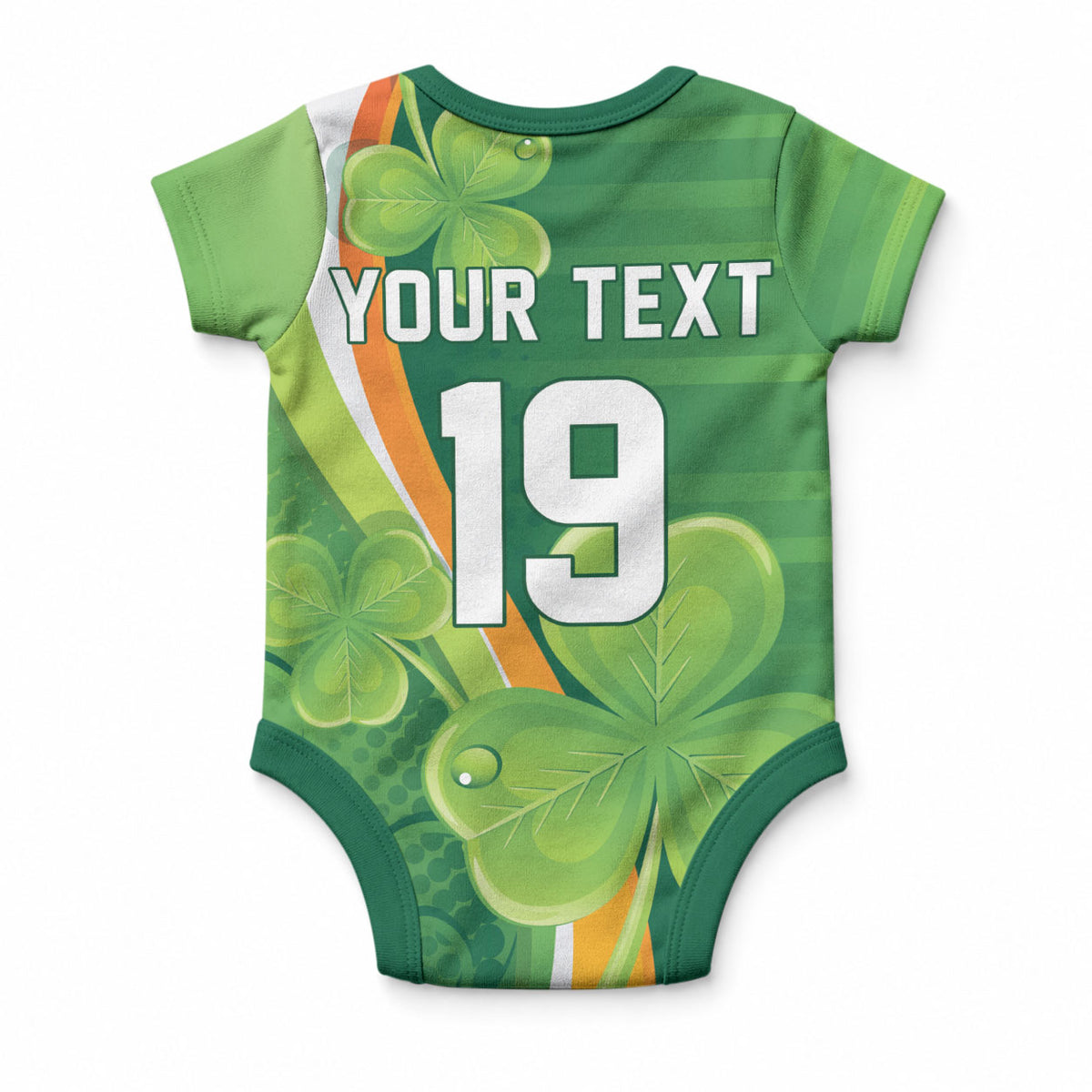 Ireland Rugby Custom Baby Onesie Irish Shamrock Champions
