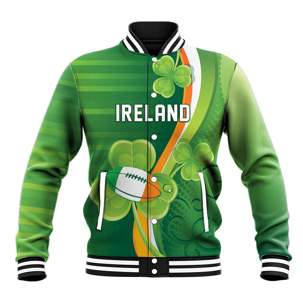 Ireland Rugby Custom Baseball Jacket Irish Shamrock Champions
