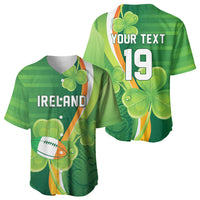 Ireland Rugby Custom Baseball Jersey Irish Shamrock Champions