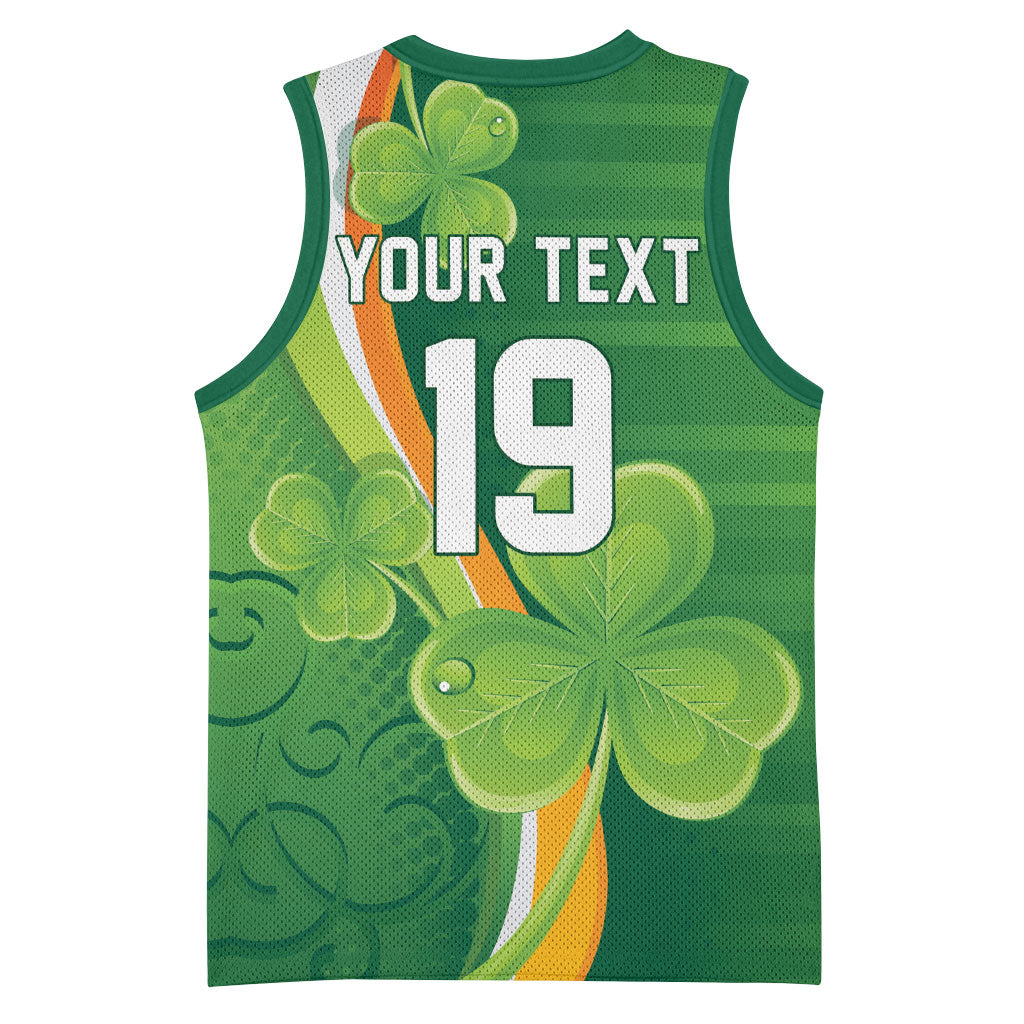 Ireland Rugby Custom Basketball Jersey Irish Shamrock Champions
