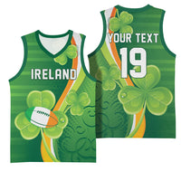 Ireland Rugby Custom Basketball Jersey Irish Shamrock Champions