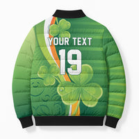Ireland Rugby Custom Bomber Puffer Jacket Irish Shamrock Champions