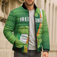 Ireland Rugby Custom Bomber Puffer Jacket Irish Shamrock Champions