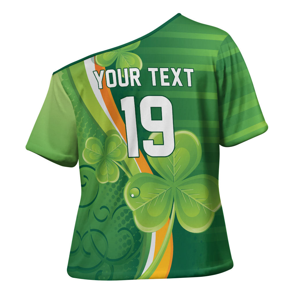 Ireland Rugby Custom Cross Shoulder Shirt Irish Shamrock Champions