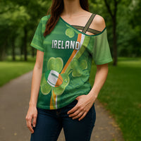 Ireland Rugby Custom Cross Shoulder Shirt Irish Shamrock Champions