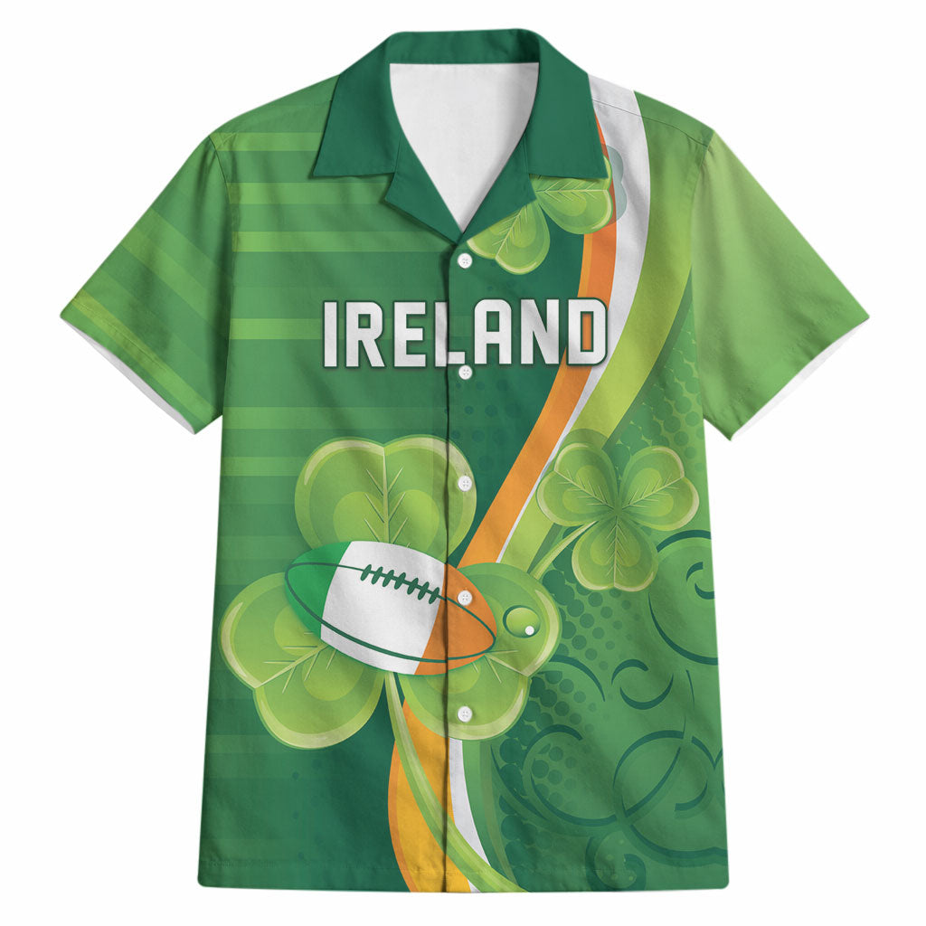 Ireland Rugby Custom Hawaiian Shirt Irish Shamrock Champions
