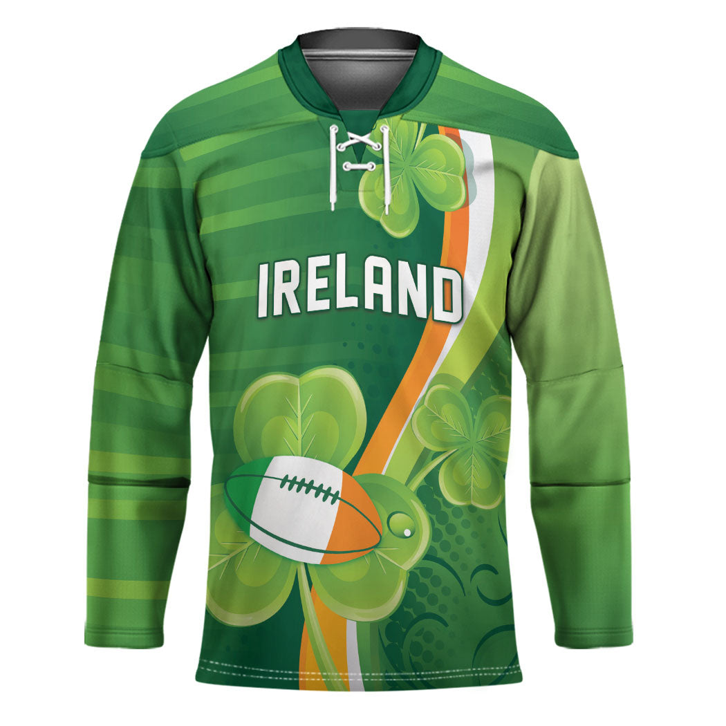 Ireland Rugby Custom Hockey Jersey Irish Shamrock Champions