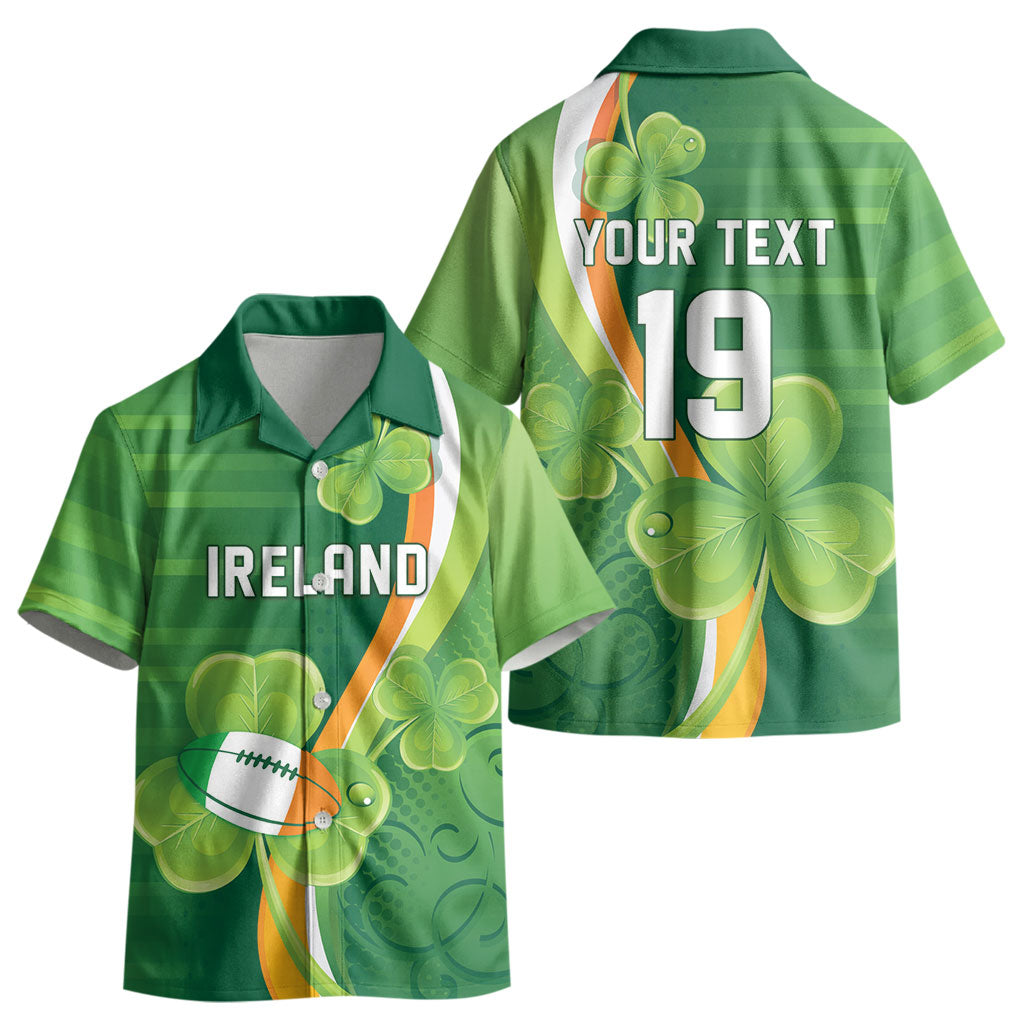 Ireland Rugby Custom Kid Hawaiian Shirt Irish Shamrock Champions