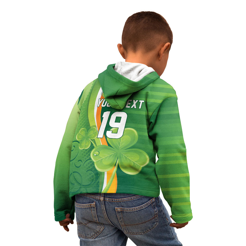 Ireland Rugby Custom Kid Hoodie Irish Shamrock Champions