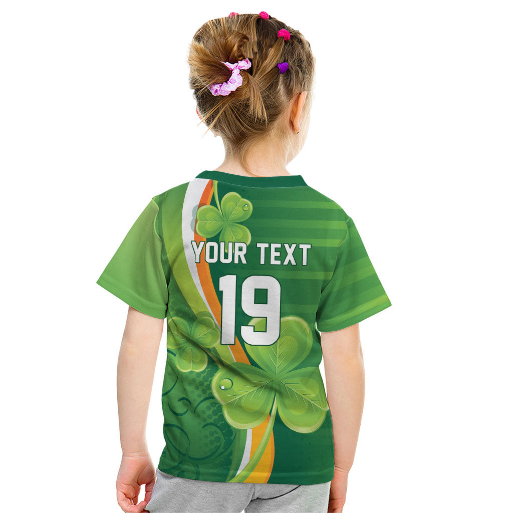 Ireland Rugby Custom Kid T Shirt Irish Shamrock Champions