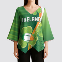 Ireland Rugby Custom Kimono Sleeve Blouse Irish Shamrock Champions
