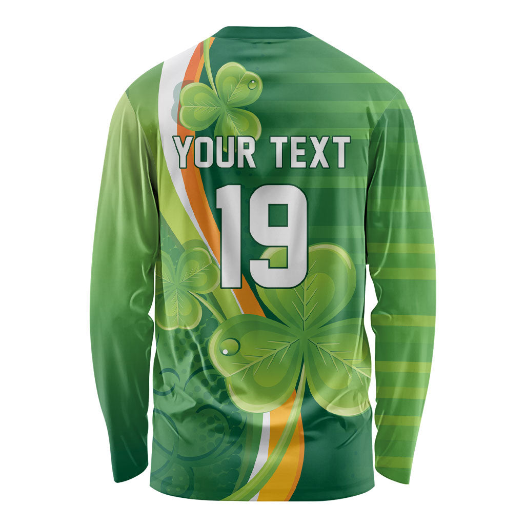 Ireland Rugby Custom Long Sleeve Shirt Irish Shamrock Champions