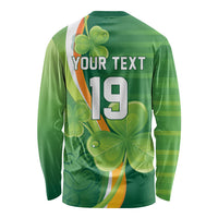 Ireland Rugby Custom Long Sleeve Shirt Irish Shamrock Champions