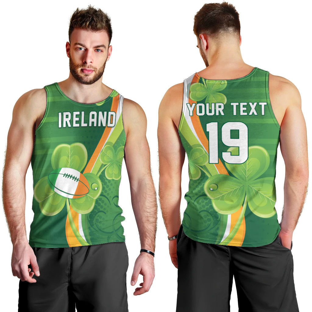 Ireland Rugby Custom Men Tank Top Irish Shamrock Champions