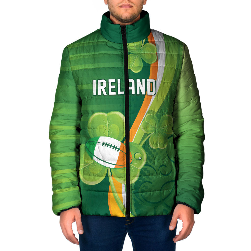 Ireland Rugby Custom Padded Jacket Irish Shamrock Champions