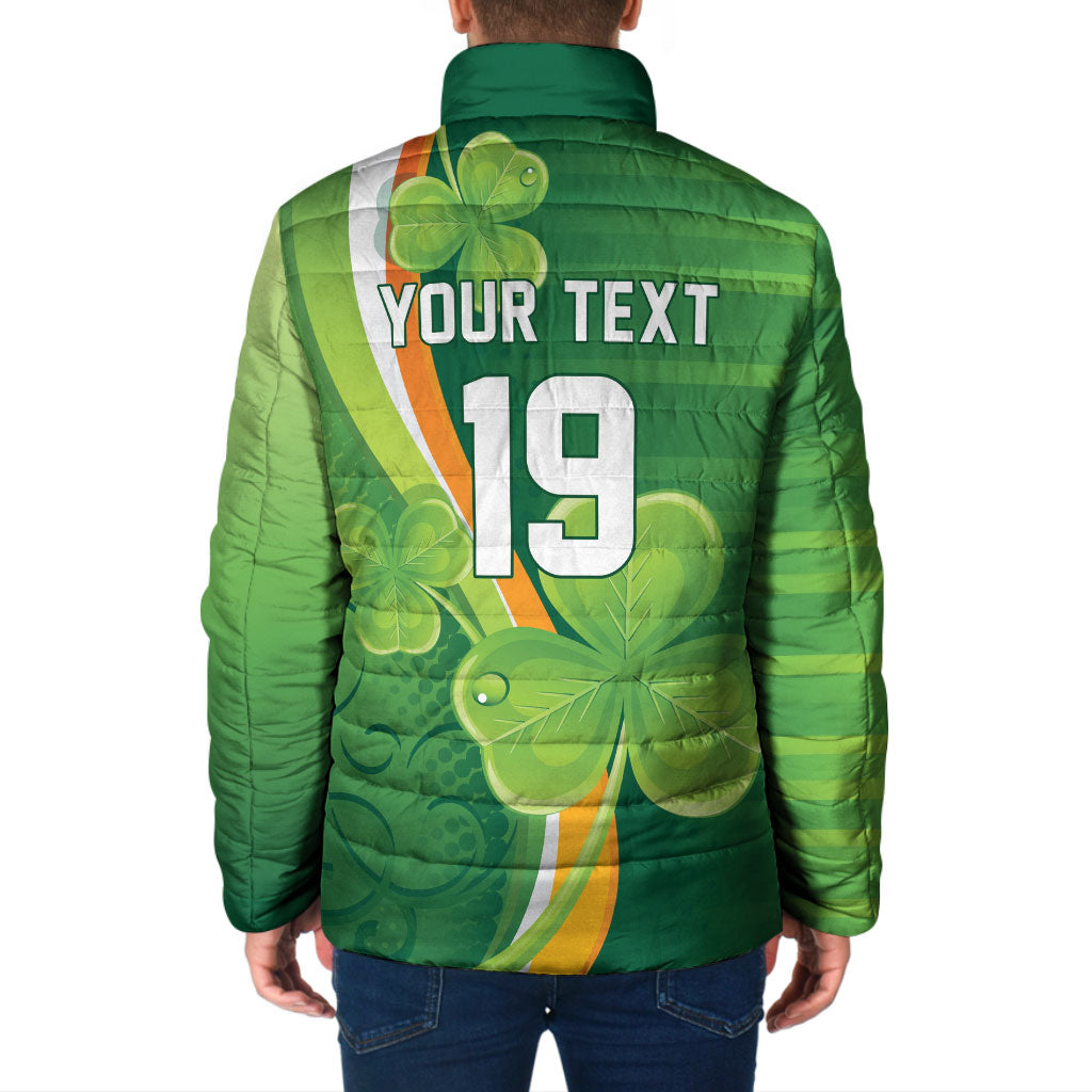 Ireland Rugby Custom Padded Jacket Irish Shamrock Champions