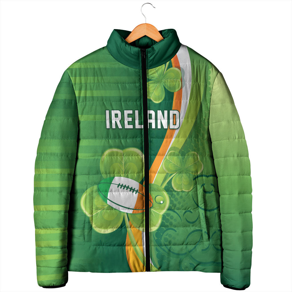 Ireland Rugby Custom Padded Jacket Irish Shamrock Champions