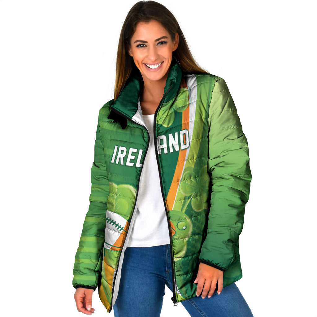 Ireland Rugby Custom Padded Jacket Irish Shamrock Champions