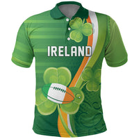Ireland Rugby Custom Polo Shirt Irish Shamrock Champions