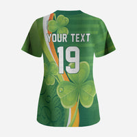 Ireland Rugby Custom Scrub Top Irish Shamrock Champions