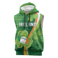 Ireland Rugby Custom Sleeveless Hoodie Irish Shamrock Champions