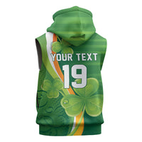 Ireland Rugby Custom Sleeveless Hoodie Irish Shamrock Champions