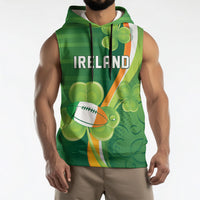 Ireland Rugby Custom Sleeveless Hoodie Irish Shamrock Champions