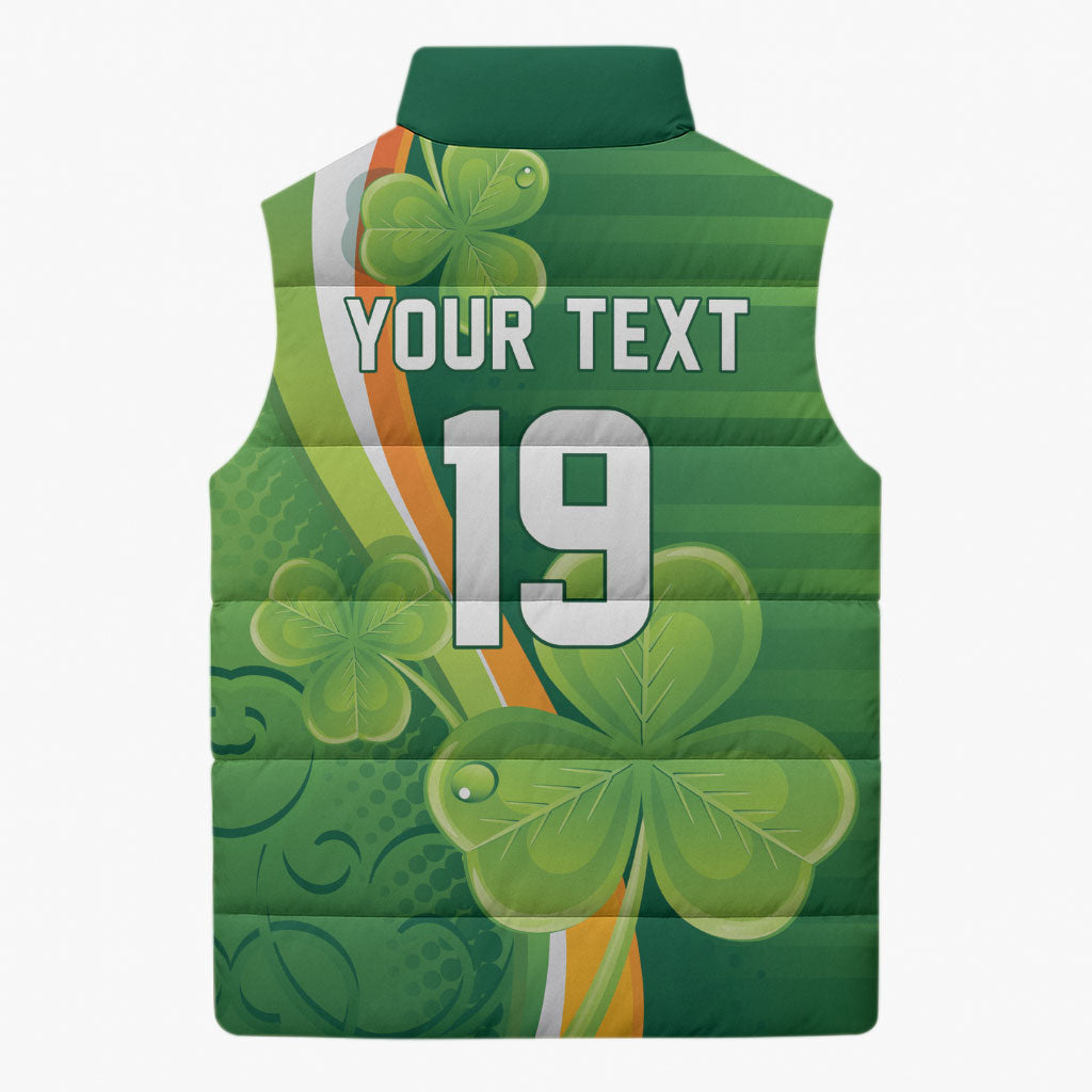 Ireland Rugby Custom Sleeveless Puffer Jacket Irish Shamrock Champions