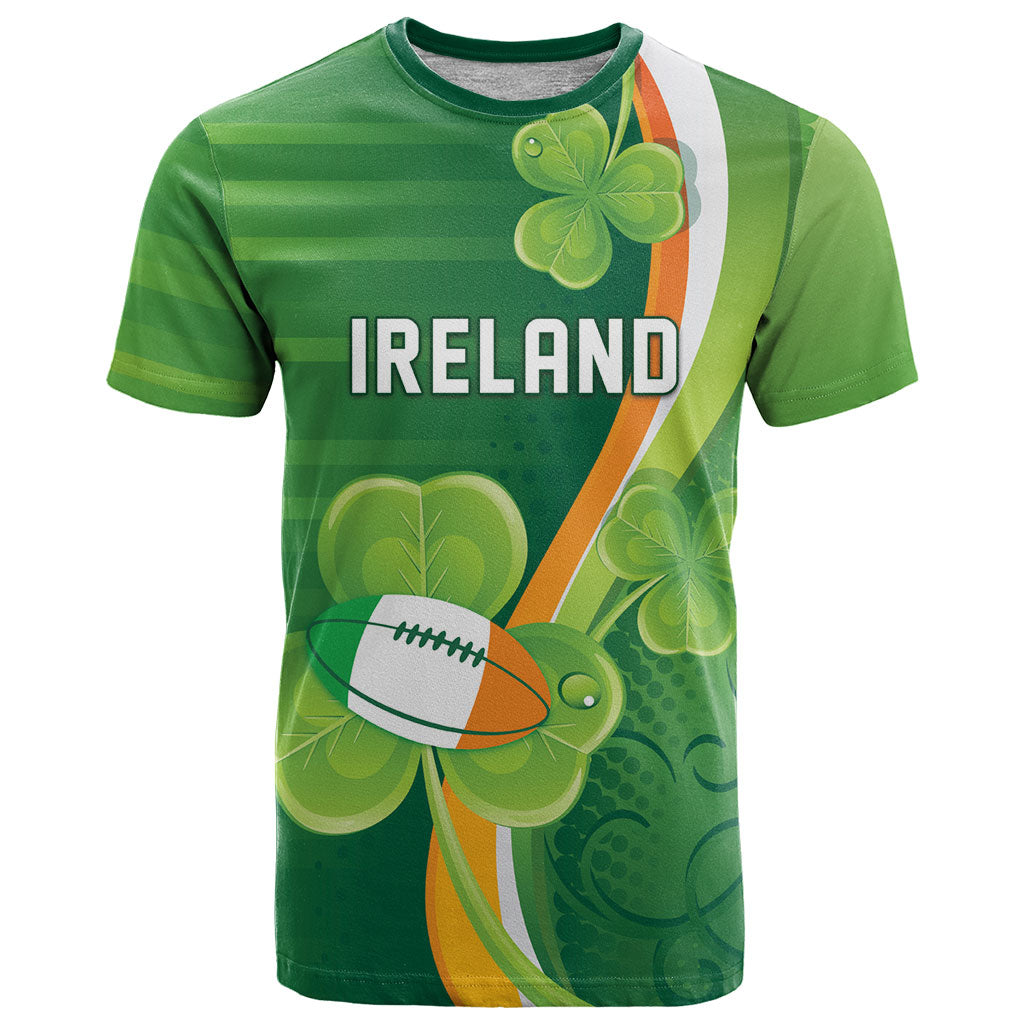 Ireland Rugby Custom T Shirt Irish Shamrock Champions