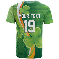 Ireland Rugby Custom T Shirt Irish Shamrock Champions