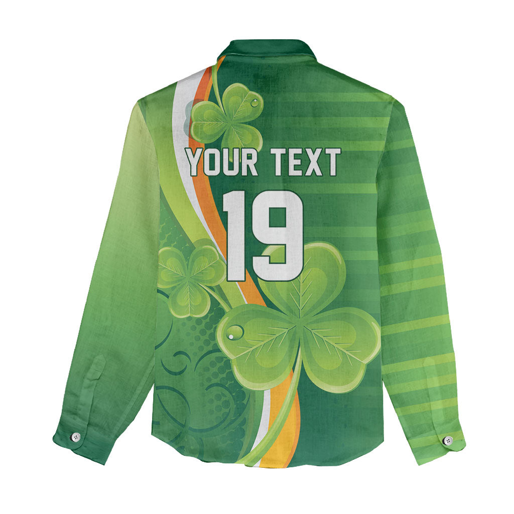 Ireland Rugby Custom Women Casual Shirt Irish Shamrock Champions