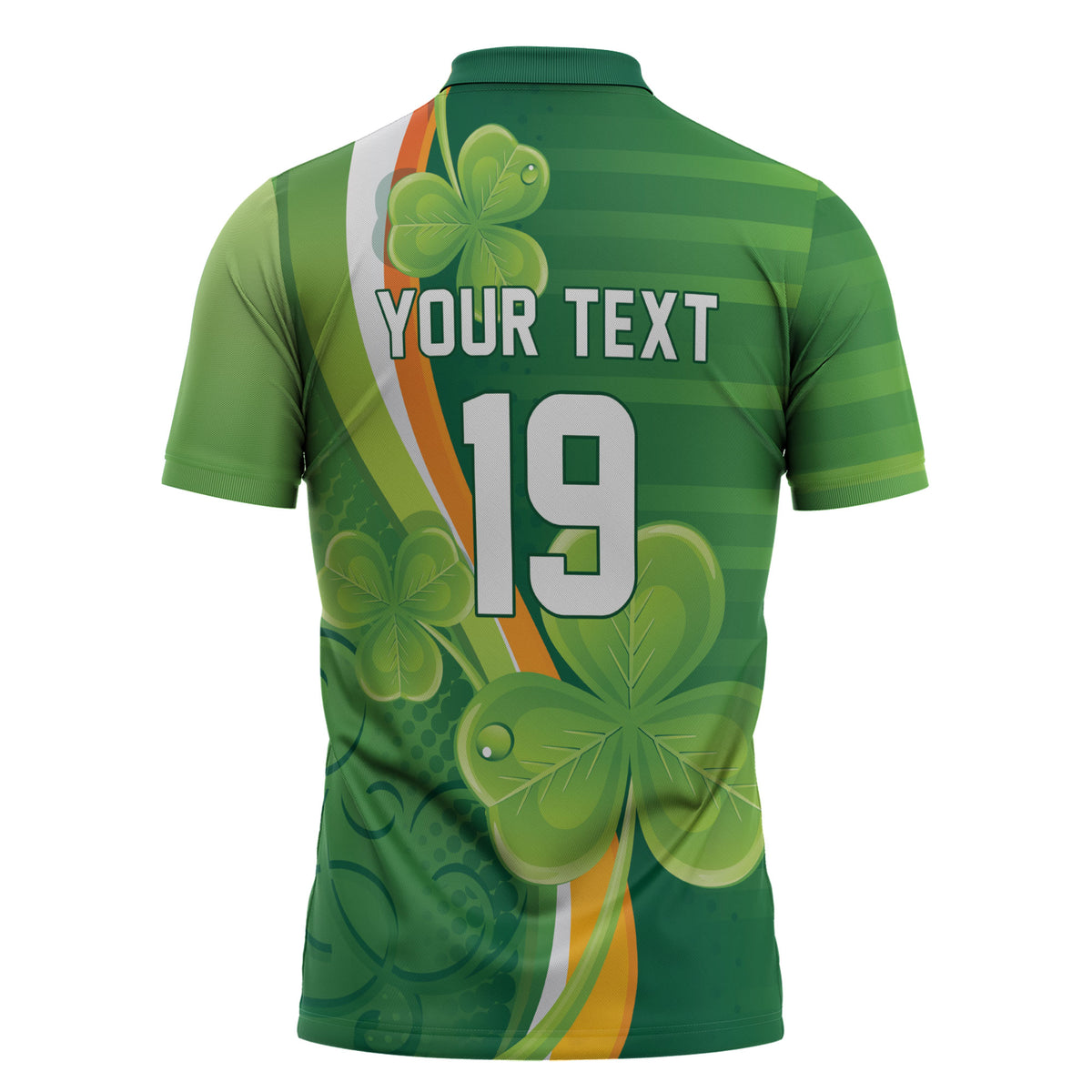 Ireland Rugby Custom Zipper Polo Shirt Irish Shamrock Champions